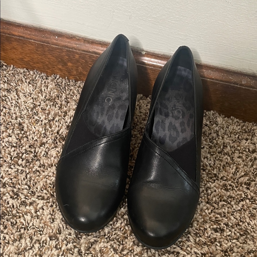 Vionic Black Slip-On Flats